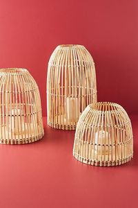 Juego de 2 faroles de ratán Natural, pantalla colgante, portavelas de mesa para decoración de Navidad, productos de alta calidad - Product Image 6