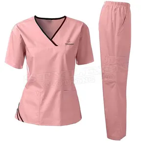 Robe uniforme d'infirmière en gros pour les femmes d'hôpital frottent l'uniforme