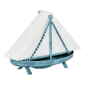 Servilletero con forma de barco en metal con diseño vintage perfecto para accesorios de mesa de restaurante y hotel - Product Image 1