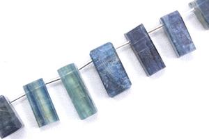 พลอยไคยาไนต์9ชิ้นสีฟ้าลูกปัดบริโอเลตทรงสี่เหลี่ยมผืนผ้าเรียบสำหรับทำเครื่องประดับขายส่ง - Product Image 3