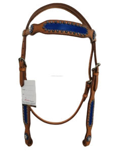 Brida de caballo occidental marrón de calidad superior Headstall y Rein Halter accesorios ecuestres de cuero grueso - Product Image 2