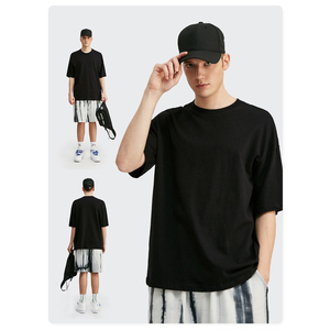 เสื้อยืดผู้ชายไซส์ใหญ่พิเศษ ผ้าฝ้ายพีมา คอกลม แขนสั้น สกรีนโลโก้ได้ ลำลอง สีพื้น - Product Image 5