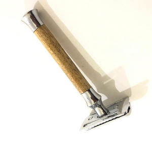 Premium quality wood handle Shaving safety <b>razor</b> double edge private label safety <b>razors</b> with blades for men - Product Image 6