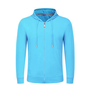 Men's Winter Fitness Pullover <b>Hoodie</b> Light Fabric <b>Longline</b> Plain Fleece Jacket with Hooded Collar Without Strings - Product Image 3