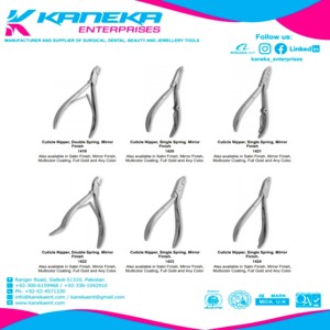 Kaneka Enterprises Pinces à cuticules professionnelles pour les soins des ongles et de la manucure Logo laser Utilisation personnelle certifiée - Product Image 5