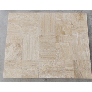 Travertine เบจ60X60ซม. อิตาลีเบจเบจทุ่งหญ้าหินอ่อน M2ราคาแผ่นใหญ่ Travertine - Product Image 3