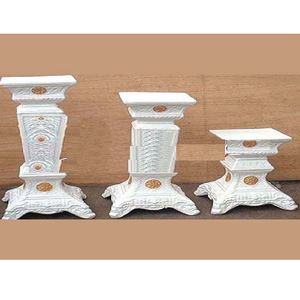 Royal Wedding Fiber Pillars Wedding <b>Square</b> Small Pillars Wedding Pearl White Aisleway Pillars - Product Image 1
