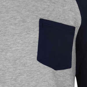 OEM Custom Logo Plus Size Winter Men's <b>Sweatshirts</b> Gray with <b>Black</b> Front Pocket Lightweight Warm Fleece Polyester/Cotton - Product Image 3