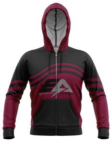 Pullover con Logo personalizzato tessuto a maglia con cappuccio 100% poliestere stampa digitale cerniera Design XL <span class=keywords><strong>abbigliamento</strong></span> invernale da <span class=keywords><strong>uomo</strong></span> OEM all'ingrosso - Product Image 1