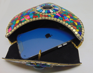 Envelope Box luxury designer assorted designs & colors Multi Mosaic Stone Custom Color Fashion Acrylic Clutch <b>Pink</b> <b>Purse</b> - Product Image 4