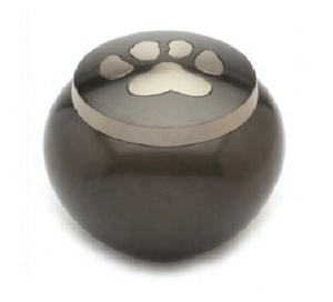 Urne funéraire pour animaux de compagnie en métal, design élégant, style américain, bleue, biodégradable, 45 pouces cubes, pour enterrement, avec empreinte de patte Odyssey, fournitures pour commandes en gros à prix abordable - Product Image 1