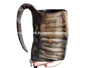 Mug en corne de buffle, tasse viking, poli, écologique, style animal, certifié CE, réutilisable, lavable, décoration d'intérieur - Product Image 2