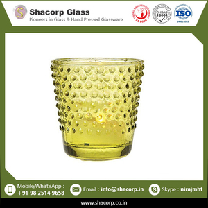 Bougeoir en verre à pois pour bougies Décoration de salon Bougeoir en verre Décoration de la maison Centres de table de mariage - Product Image 2