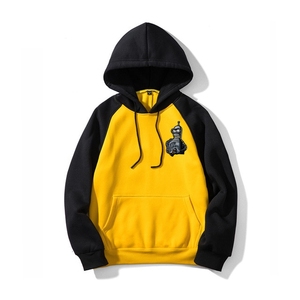 Sudadera con capucha negra de manga larga para hombre con logotipo personalizado al por mayor, sudadera polar de algodón para invierno OEM con estampado personalizado - Product Image 3