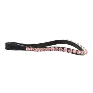 Banda ecuestre de cuero de vaca de calidad Superior, con Cristal Swarovski, diseño personalizado, fabricante al por mayor, gran oferta - Product Image 1