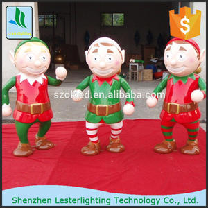 Statue elves/elfe de noël, décoration étanche en fibre de verre - Product Image 5