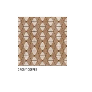 ตรวจสอบสีสองสีที่แตกต่างกันออกแบบกระเบื้องปูพื้นพอร์ซเลนพื้นไม้ 40x40 ซม - Product Image 5