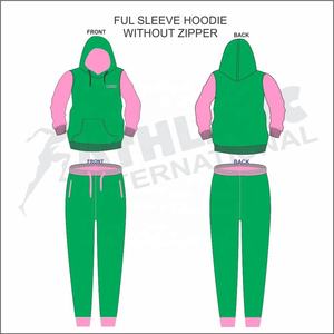 Conjunto Deportivo Personalizado de 2 Piezas, Sudadera con Capucha y Pantalones Deportivos para Hombre y Mujer, Spandex/Algodón, Transpirable, Ecológico, para Invierno - Product Image 1