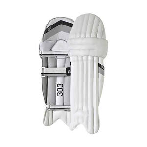 Coussinets de frappe de cricket confortables et légers, blancs et solides, personnalisables avec logo et équipement de protection en couleur - Product Image 1