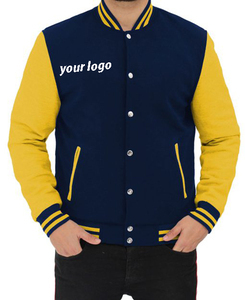 Chaqueta Universitaria de Béisbol para Hombre, 100% Poliéster, Chaqueta Bomber Ligera de Satén con un Solo Botón - Product Image 3