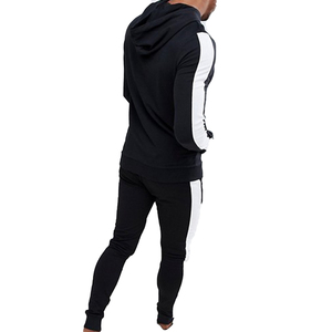 Survêtements OEM personnalisés en gros pour hommes – Vêtements de sport ajustés, décontractés, coupe slim, à manches longues, en pur coton/polyester. - Product Image 2