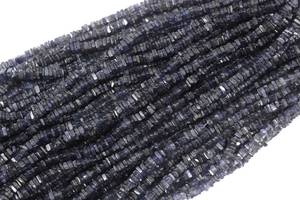 Cuentas de Iolite Heishi azul Natural, 16 ", 4-4,5 MM, piedras preciosas lisas, fabricación de joyas naturales, cuentas cuadradas - Product Image 4