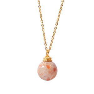 Colgantes de bola de piedra solar chapados en oro al mejor precio con ágata como piedra principal colgantes y dijes de moda - Product Image 1