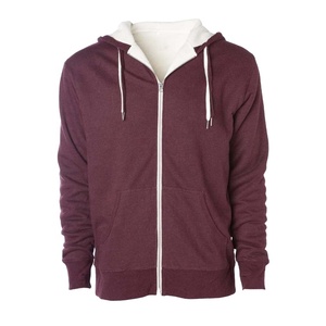 Sudadera con capucha con estampado de invierno XS para hombre con logotipo personalizado OEM, forro polar con cremallera de secado rápido y teñido liso - Product Image 1