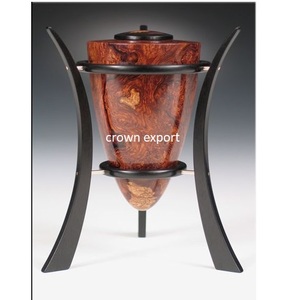 Urnes de crémation en aluminium imprimé de feuilles d'automne multicolores urnes de crémation funéraires pour cendres humaines adultes urnes avec support - Product Image 3