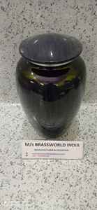 Urne funéraire en aluminium noir de style américain Brassworld India Funeral Supplies - Product Image 2