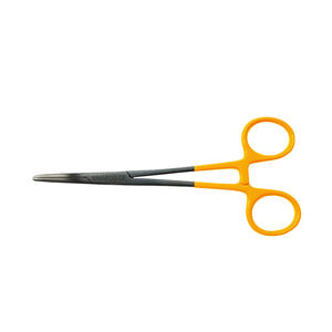 Pince à usage unique pour artères chirurgicales en acier inoxydable à poignée jaune de 6 pouces Instruments alimentés par des machines - Product Image 1