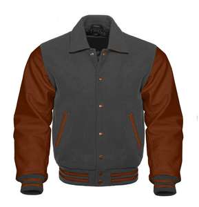 Veste universitaire de haute qualité pour hommes, logo personnalisé, imperméable, respirant, grande taille, coton uni rempli de polyester avec bouton pour l'hiver - Product Image 1