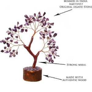 Amatista cristal Chip árbol mano Reiki piedra decoración 7 Chakra decorativo árbol Artificial vida piedra Natural regalos de la suerte grabado - Product Image 4