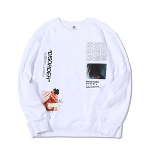 Producto Nuevo al Precio Más Bajo 	 Stock Disponible, MOQ Bajo 	 Impresión Digital por Serigrafía 	 Sudadera de Cuello Redondo de 320g para Hombre - Product Image 3