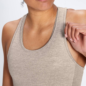 Sin costuras Fitness Tank Tops Sexy XS Tamaño Gimnasio Uso Chaleco deportivo con cuello alto Tejido de punto Estilo casual para entrenamiento de primavera Yoga - Product Image 3