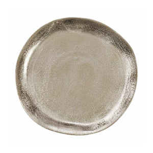 Plato de Servir de Metal de Excelente Calidad en Color Oro Rosa, el Mejor Diseño de Vajilla, Plato Decorativo para Bodas y el Hogar - Product Image 1