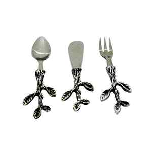 Ensemble de couverts à fromage et au beurre plaqués argent de haute qualité ensemble de couteaux de couverts à poignée de conception unique pour une utilisation en cuisine et une assiette - Product Image 2