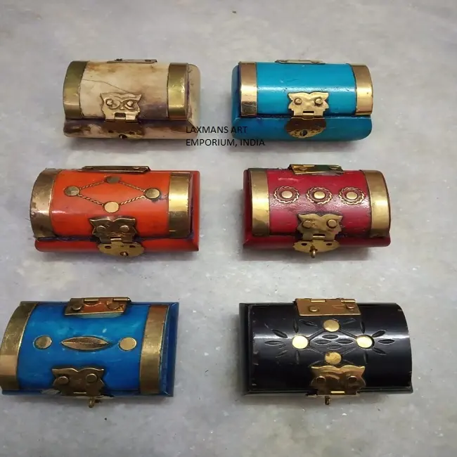 coloured bone jewellery boxes from india