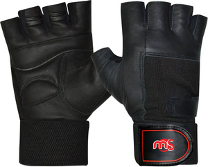 Weight Lifting Gloves Mens Gym Fitness Bodybuilding Training Workout Wrist Strap - Product Image 1