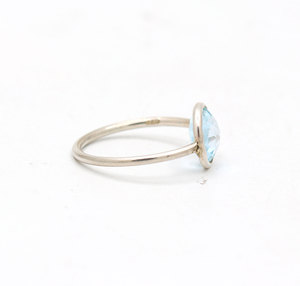 แหวนอัญมณีโทแพซสีฟ้าทรงกลมมาใหม่925แข็งเงินสเตอร์ลิงแฮนด์เมดเครื่องประดับสำหรับผู้หญิงขายส่ง - Product Image 2