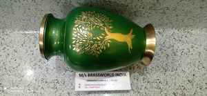 BRASS GREEN ARIA TREE CREMATION URN <b>FUNERAL</b> <b>SUPPLIES</b> - Product Image 3