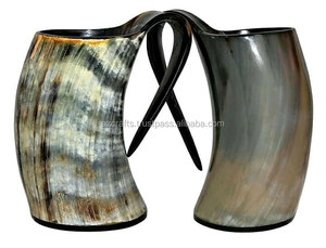 แก้วเบียร์ไวกิ้งฮอร์นดื่มไวกิ้งทำจากเขาธรรมชาติ - Product Image 2