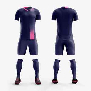 Conjunto de Camiseta y Pantalones Cortos de Fútbol Transpirable de Buena Calidad, Uniforme de Fútbol Personalizado, Uniforme de Fútbol de Poliéster para Club, Conjunto de Práctica de Fútbol - Product Image 2