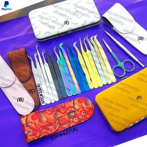 Latest Collection Russian Volume Tweezers kit / Beautiful Eyelash Tweezers Kit & Pouch / New Style Russian Volume Tweezers - Product Image 1