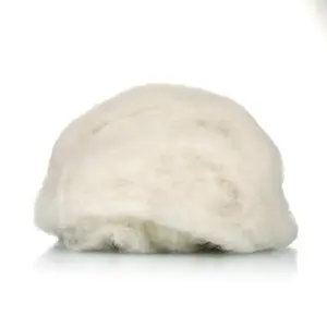 Tops de lana de oveja cardada lavada, fibra de lana para Spinning