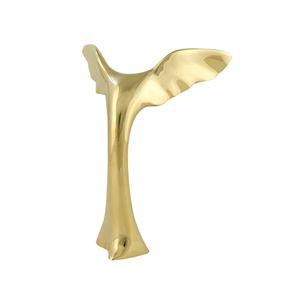 Ailes métalliques plaquées or, sculpture moderne, décoration de table en aluminium pour jardin, maison, salon, décoration en forme d'ailes élégantes - Product Image 2