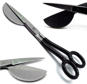 Duckbill-Tijeras negras de acero inoxidable, 6 ", cuchillo de reparación de niquelado de alfombras - Product Image 1