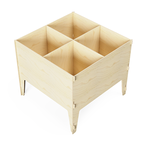 Miglior Portapane da Terra Autoportante Preassemblato Moderno Prodotto in Italia in Legno di Betulla Certificato FSC 12mm di EUROSUD CATALDI - Product Image 1
