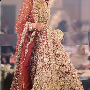 Lehenga nuptiale indienne pakistanaise exquise avec broderie luxueuse et élégante robe de mariée Dupatta 2025 Designer traditionnel - Product Image 1