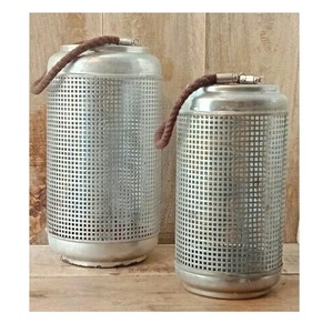 โคมไฟแก้วทองเหลืองโบราณโคมไฟโลหะแขวนอาหรับชั้นนำ - Product Image 5